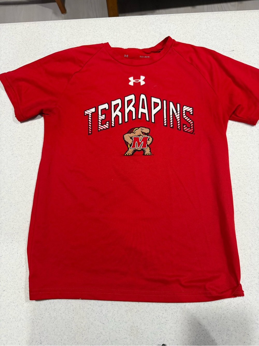 Under Armour Red Terrapins Logo Short Sleeve Tee